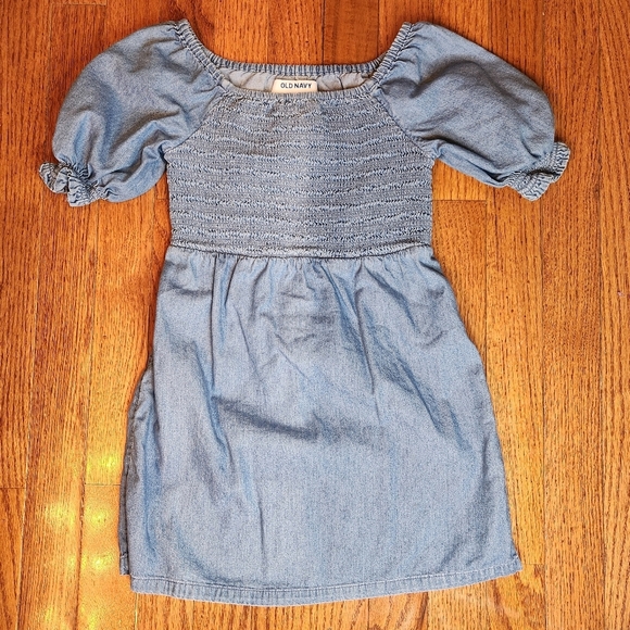 Chambray, denim girls dress - Picture 1 of 3